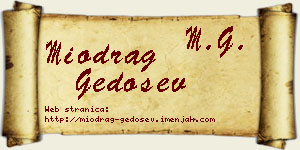 Miodrag Gedošev vizit kartica